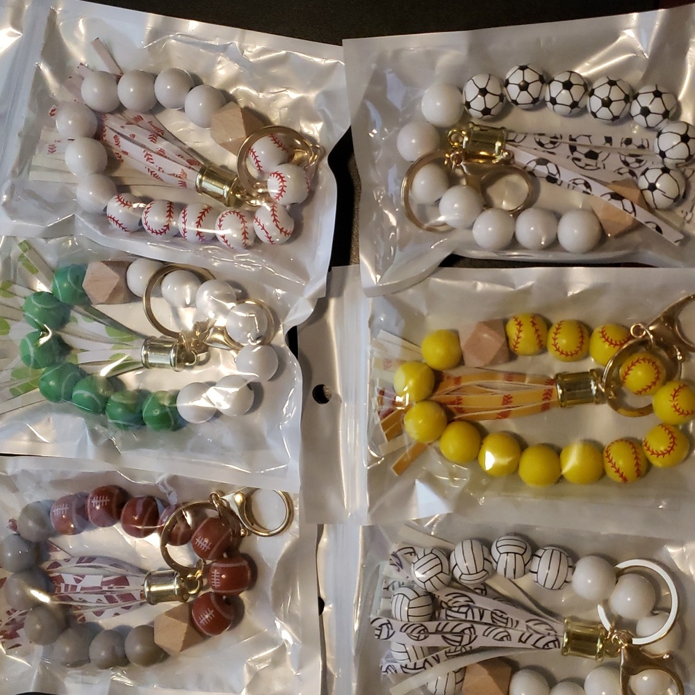 Colorful Beaded Keychain - Picture 3 of 3